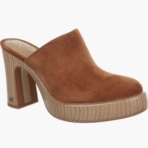 Sam Edelman Tan Suede Platform Mules